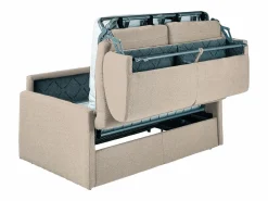 Discount Vente-unique Sofá cama italiano 4p 22 cm tela - Color Gris CALIFE Beige