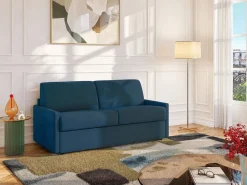 Vente-unique Sofá cama italiano 3p 22 cm tela - Color Gris CALIFE