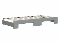 Sofá cama nido con cajones tela claro 90x200 cm Cama Diván|Cama Nido