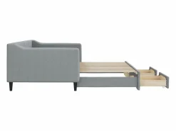 Sofá cama nido con cajones tela claro 90x200 cm Cama Diván|Cama Nido
