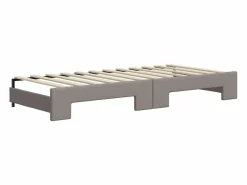 Discount Clicnbuy Sofá cama nido con cajones tela gris taupe 80x200 cm Topo