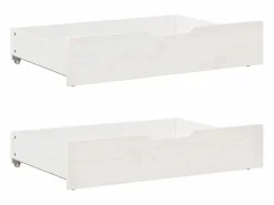 Sale Sofá cama nido con cajones madera maciza pino blanca 90x190 cm Cama Diván|Cama Nido