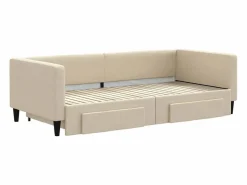 Outlet Sofá cama nido con cajones tela color 90x200 cm Cama Diván|Cama Nido