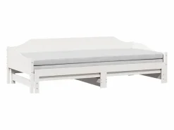 Online Clicnbuy Sofá cama nido madera maciza de pino 90x200 cm Blanco