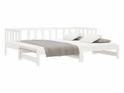 Clearance vidaxl Sofá cama nido madera maciza de pino 80x200 cm Blanco