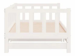 Clearance vidaxl Sofá cama nido madera maciza de pino 80x200 cm Blanco