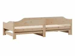 Clicnbuy Sofá cama nido madera maciza de pino 90x190 cm