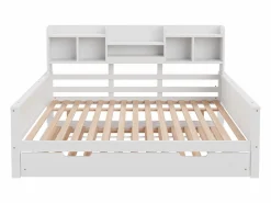 Outlet Sofá cama nido 140x200 cm - Cama nido 90x190 cm - con almacenamiento - somier de láminas - pino macizo - (colchón no incluido) Cama Nido