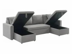 Sweeek Sofá cama panorámico de 4 plazas en tela