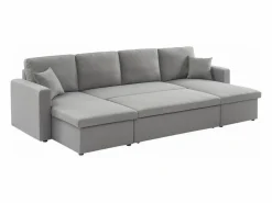 Sweeek Sofá cama panorámico de 4 plazas en tela