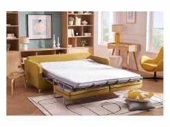 Clearance Sofá cama 3 plazas nórdico comino con colchón de 10 cm PAPEL Sofá Escandinavo