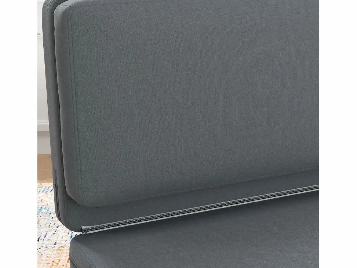 Sale Sofá cama plegable 3 en 1, funda de terciopelo, espuma gruesa, oscuro (270 x 138 x 10 cm) Gris