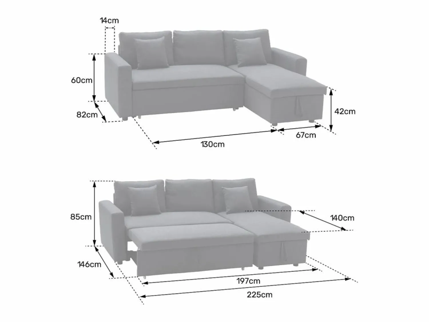 Sale Happy Garden Sofá cama polipiel 3 plazas color topo CLARK Marru00f3n