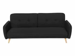 Hot Modus Sofa Sofá cama reclinable de diseño nórdico clic clac 3 plazas tejido Merida - Negro