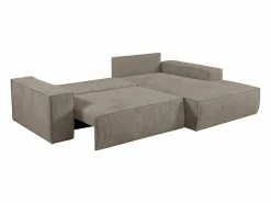 Vente-unique Sofá cama rinconera derecha de pana color AMELIA