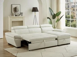 LINEA SOFA Sofá cama rinconera derecha bimateria piel JONOVA -
