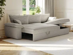 Online Sofá cama rinconera derecha de pana cerma de estilo charme francés vintage GUILLERMO Sofá Cama|Sofá Rinconera