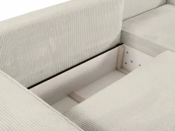 Online Vente-unique Sofá cama rinconera derecha de pana - AMELIA de Pascal Morabito Beige