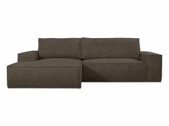 Best Vente-unique Sofá cama rinconera izquierda de pana marrón - AMELIA de Pascal Morabito Marru00f3n