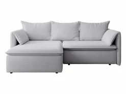 Vente-unique Sofá cama rinconera izquierda de tela TEODORA