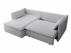 Vente-unique Sofá cama rinconera izquierda de tela TEODORA