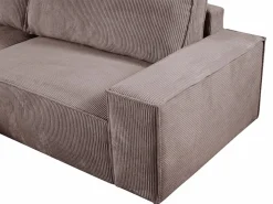 Vente-unique Sofá cama rinconera izquierda de pana - AMELIA
