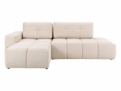 Vente-unique Sofá cama rinconera izquierda de tela TRIMALDI