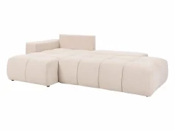 Vente-unique Sofá cama rinconera izquierda de tela TRIMALDI