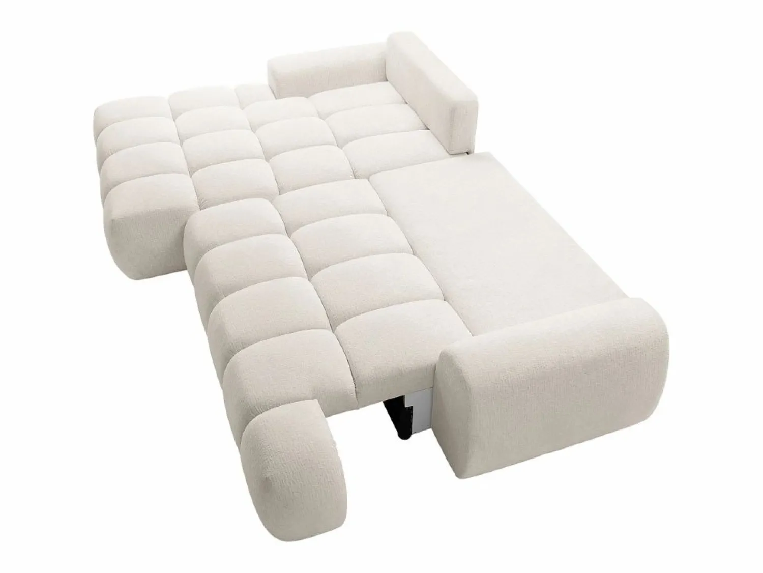 Vente-unique Sofá cama rinconera izquierda en chenilla FARNETA
