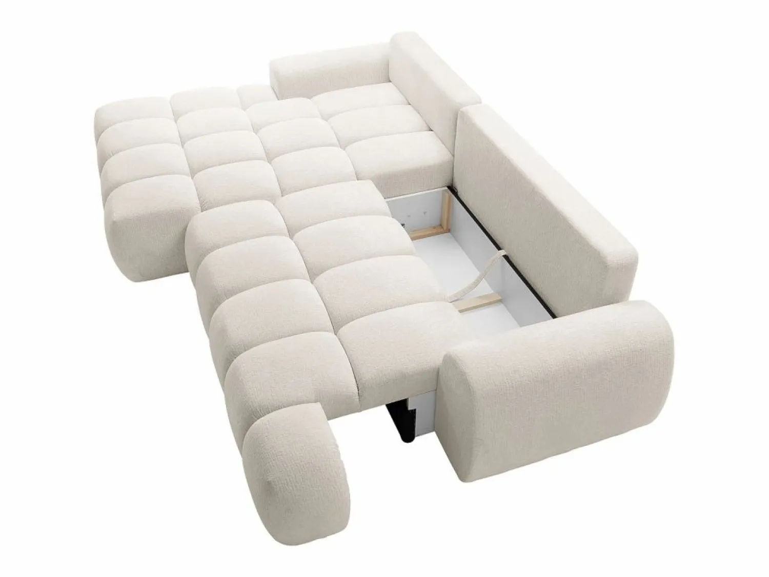 Vente-unique Sofá cama rinconera izquierda en chenilla FARNETA