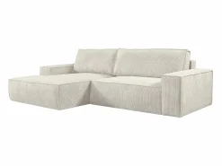 Vente-unique Sofá cama rinconera izquierda de pana - AMELIA de Pascal Morabito