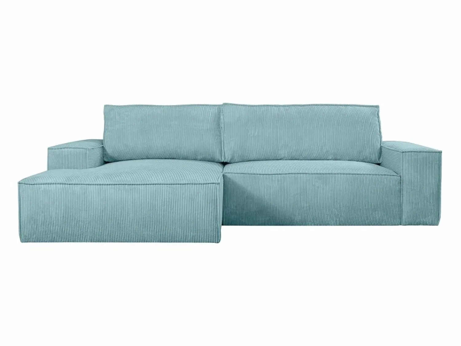 Vente-unique Sofá cama rinconera izquierda de pana - AMELIA