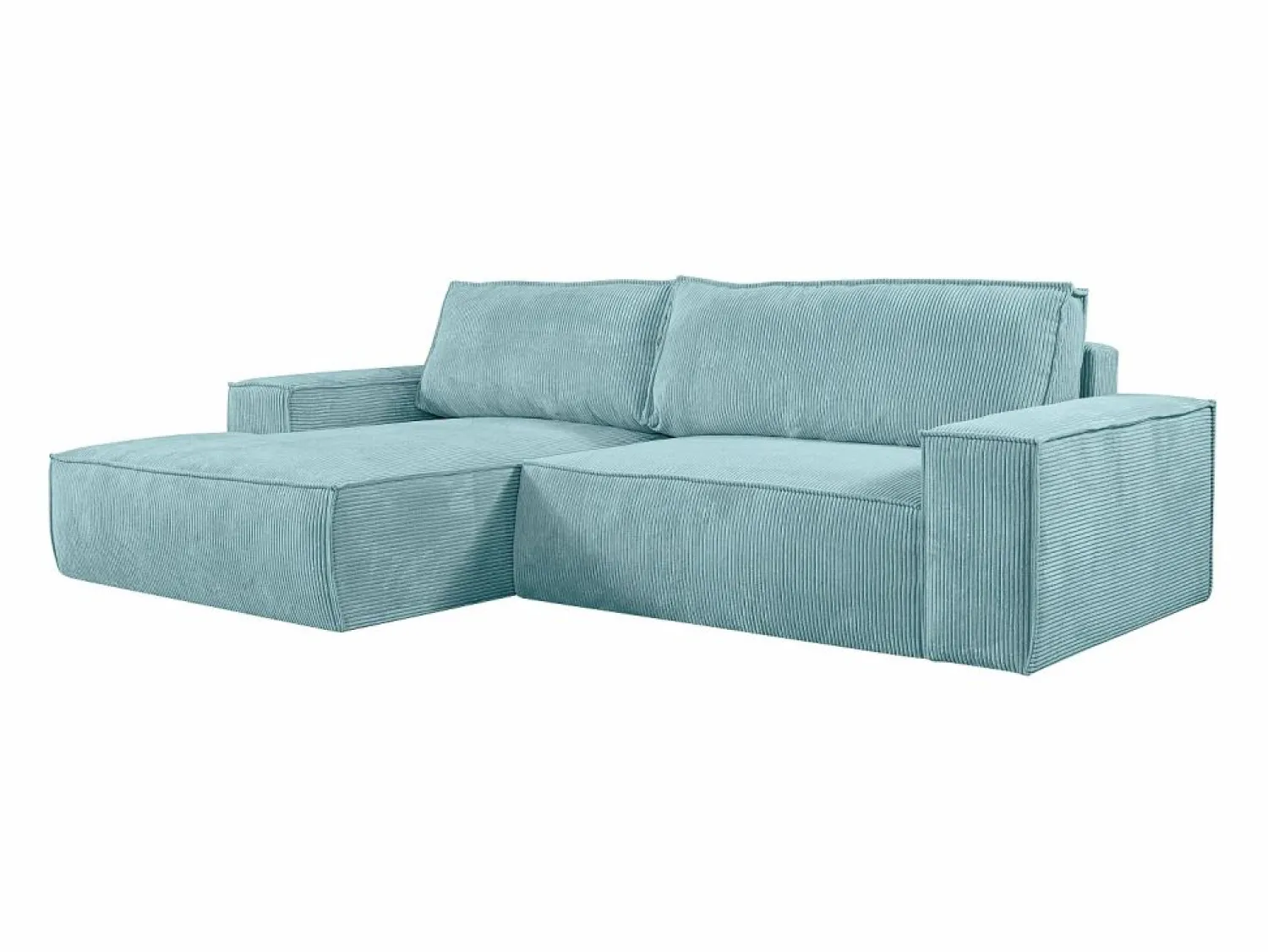 Vente-unique Sofá cama rinconera izquierda de pana - AMELIA