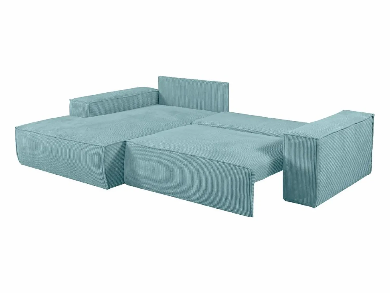 Vente-unique Sofá cama rinconera izquierda de pana - AMELIA