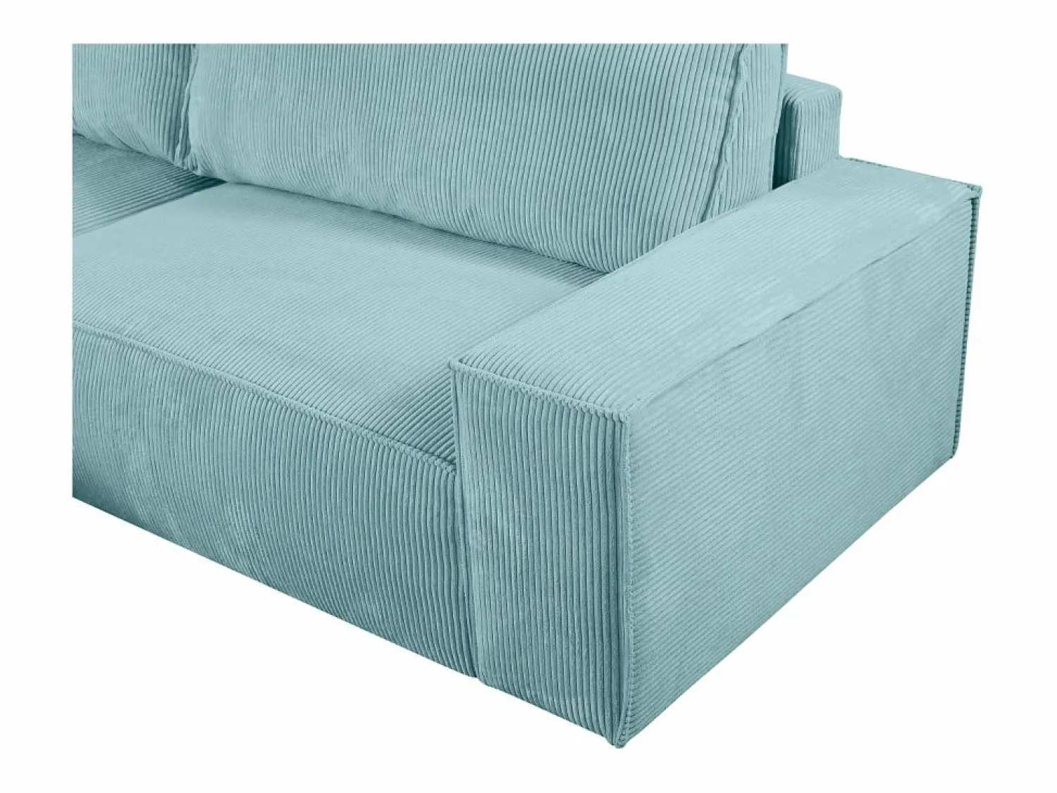 Vente-unique Sofá cama rinconera izquierda de pana - AMELIA