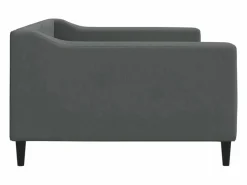 New vidaxl Sofá cama sin colchón tela oscuro 100x200 cm Gris
