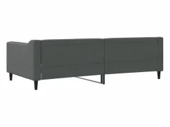 New vidaxl Sofá cama sin colchón tela oscuro 100x200 cm Gris