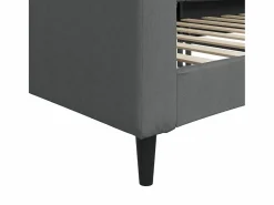 New vidaxl Sofá cama sin colchón tela oscuro 100x200 cm Gris