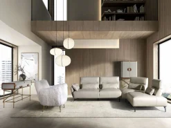 Discount Sofá chaise longue derecha piel arena 6213 Sofá De Piel