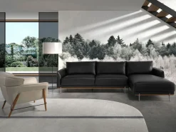 New Sofá chaise longue derecha piel 6197 Sofá De Piel