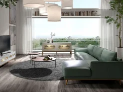 Angel Cerda Sofá chaise longue derecha piel 6199 Verde