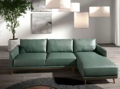 Angel Cerda Sofá chaise longue derecha piel 6199 Verde