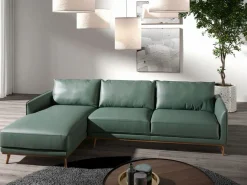 Outlet Sofá chaise longue izquierda piel 6200 Sofá De Piel