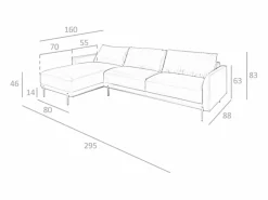 Discount Angel Cerda Sofá chaise longue izquierda piel 6198 Negro