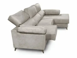 Cambia tus muebles Sofá Chaise Longue izquierdo de 101x293x167 cm con arcón integrado color claro Vis