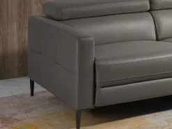 Angel Cerda Sofá chaise longue relax derecha piel gris oscuro 6126