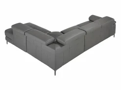 Discount Sofá chaise longue relax derecha piel gris oscuro 6111 Sofá De Piel