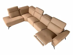 Clearance Sofá chaise longue relax modular izquierdo piel marrón 6281 Sofás Club