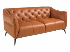 Sale Angel Cerda Sofá Chester 2 plazas piel marrón 6168 Marru00f3n