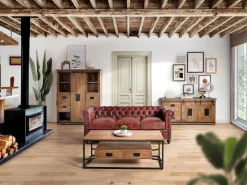 Best Sofá chester en cuero natural marrón 3 plazas Sofá Vintage|Sofá De Piel